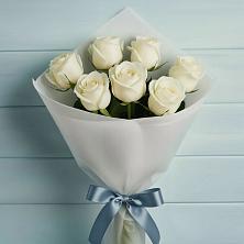 Букет 7 Белых роз Эдлесс Лав в Ямкино