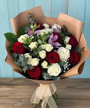 Букет цветов из:  Розы и Альстромерии #REPLACE_PRED# Ямкино