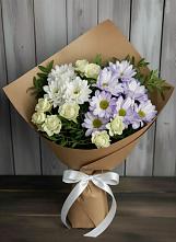 Букет цветов из:  Хризантемы и Розы в Ямкино