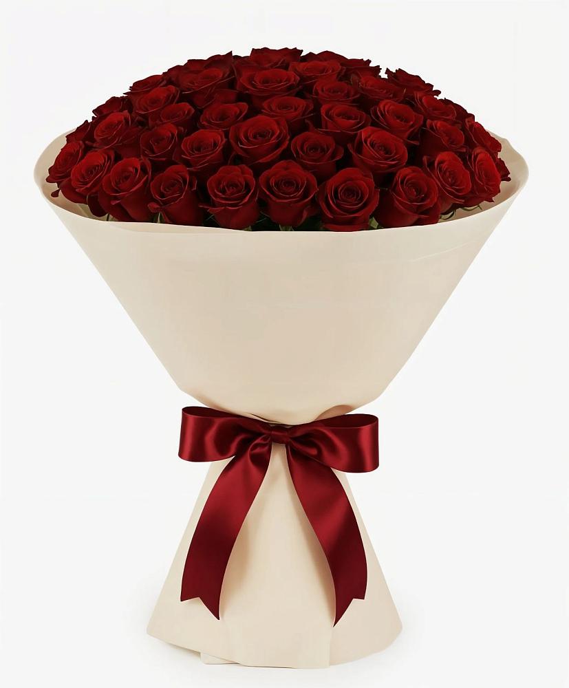 Букет 101 Бордовая роза Блэк Бакарра в Ямкино