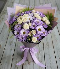 Букет цветов из:  Хризантемы и Розы в Ямкино