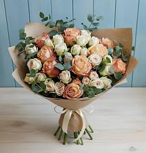 Букет цветов из:  Альстромерии и Розы в Ямкино